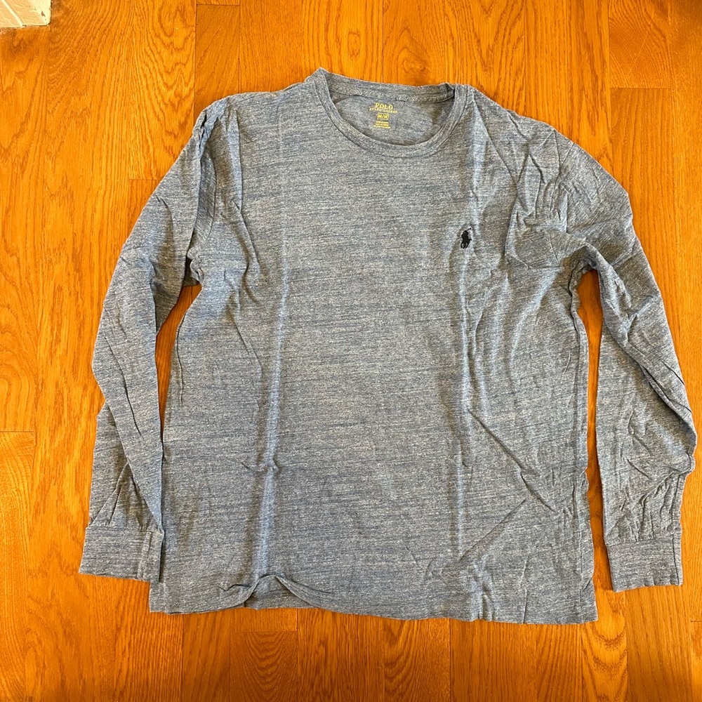 Polo by Ralph Lauren Men's Grey Long Sleeve Shirt